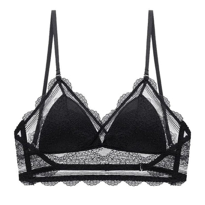 Schwarz Bralette-BH mit tiefem Rückenausschnitt