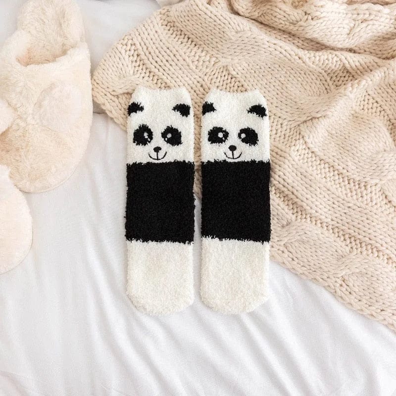 Schwarz Dicke Socken mit Tiermotiv