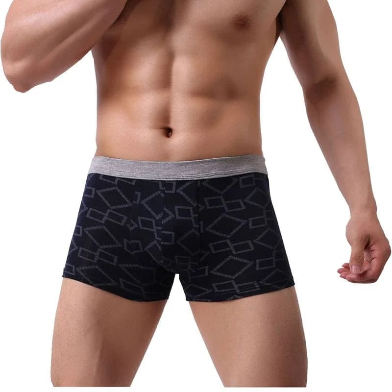 Schwarz Herren-Boxershorts aus Baumwolle