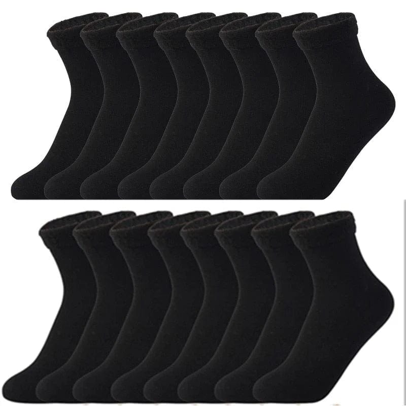 Schwarz Klassische isolierte Socken - 8er-Pack