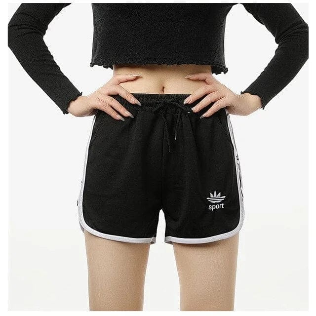 Schwarz Klassische Sportshorts