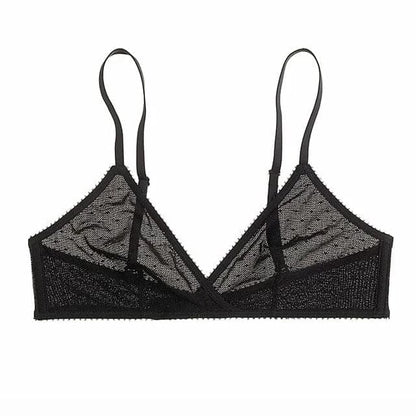 Schwarz Klassischer Bralette-BH