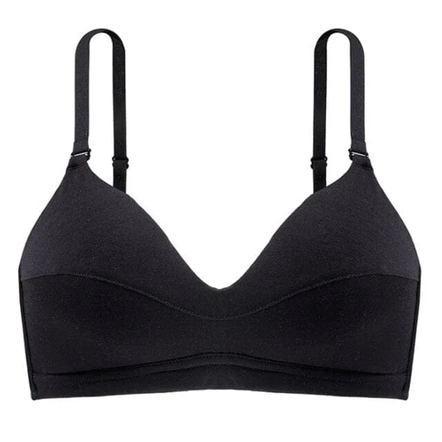 Schwarz Klassischer Bralette-BH