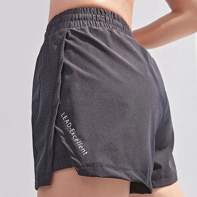 Schwarz Lockere Sportshorts