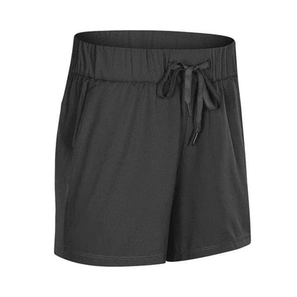 Schwarz Lockere Sportshorts