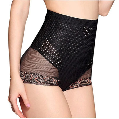 Schwarz Schlankheits-Slip mit elegantem Mesh