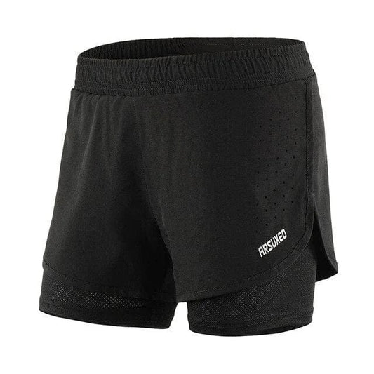 Schwarz Sportshorts mit engen Beinen