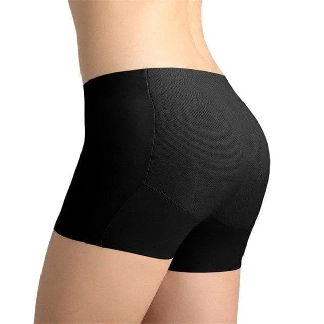 Schwarz Sportshorts mit Push-up-Effekt