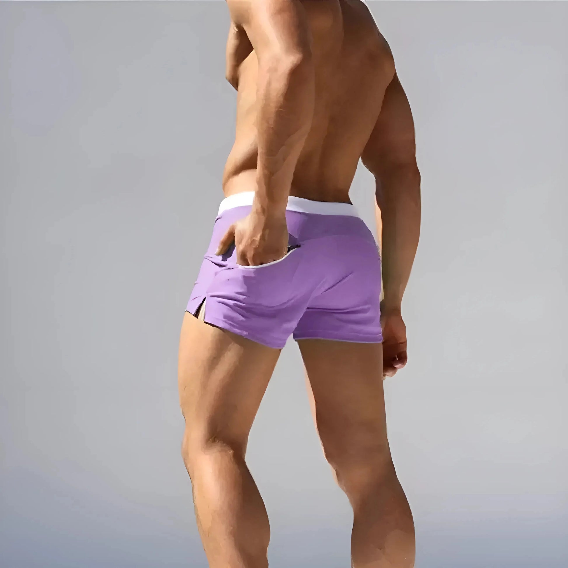 Short Swim Shorts with Pocket