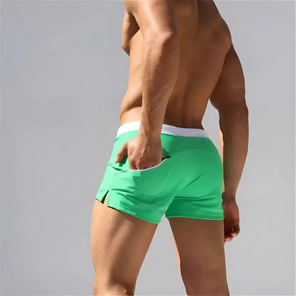 Short Swim Shorts with Pocket