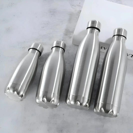 Silver Stainless Steel Water Bottle