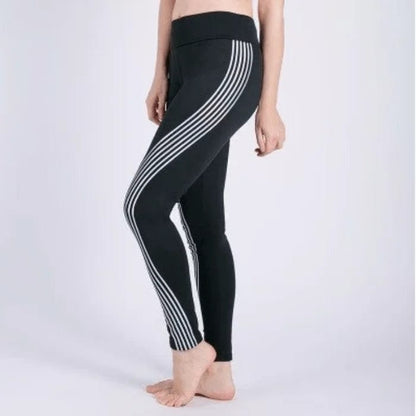  Sportleggings mit Zierstreifen