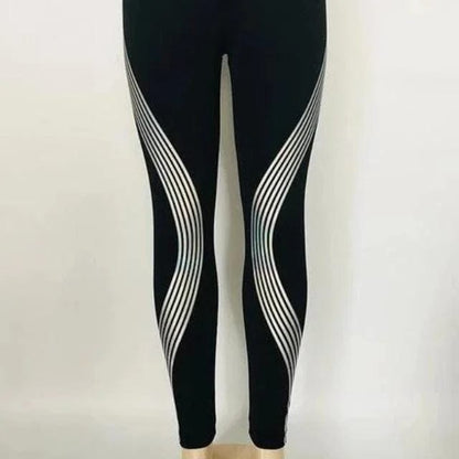  Sportleggings mit Zierstreifen