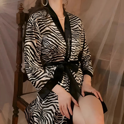 Striped Satin Robe