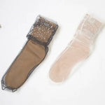 Transparente Socken mit Zirkonen