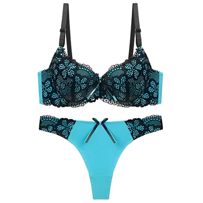 Turquoise Classic Lace Lingerie Set