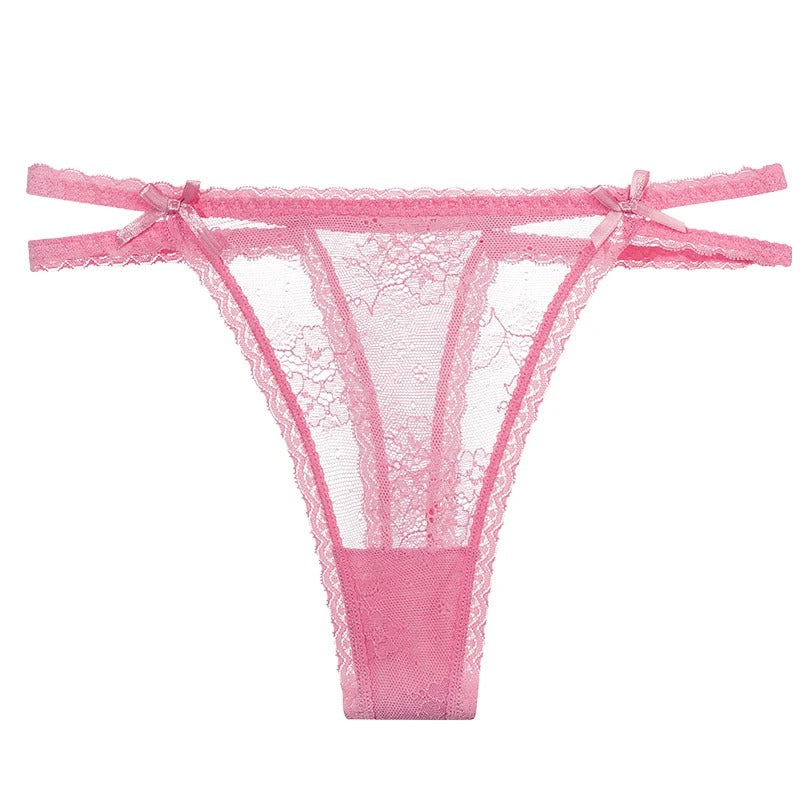 Spitzenstrings mit doppelten Bändern an den Hüften