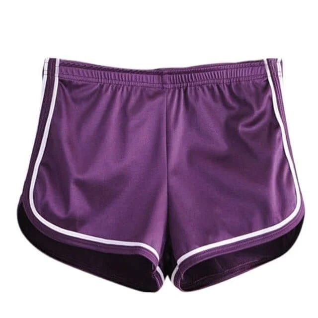 Violett Schimmernde Sportshorts