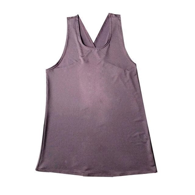 Violett Sporttop mit überkreuztem Rücken