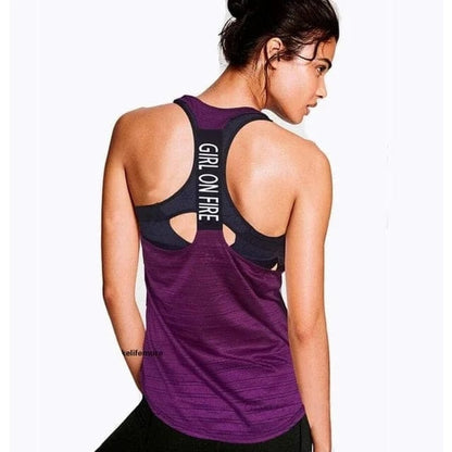 Violett Trägerloses Sporttop