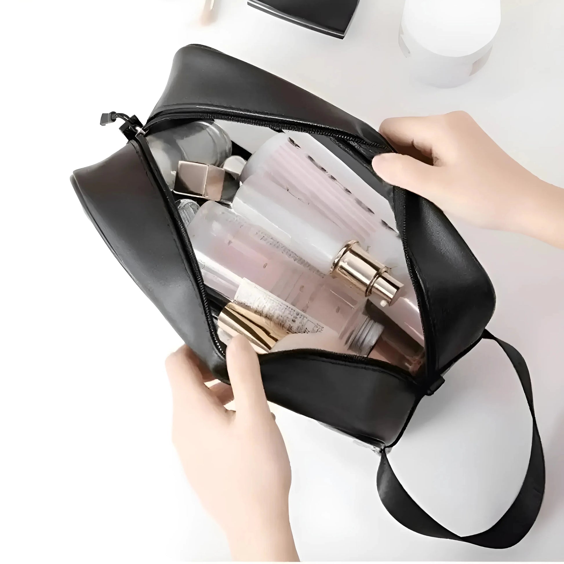 Waterproof Transparent Cosmetic Bag with Handle