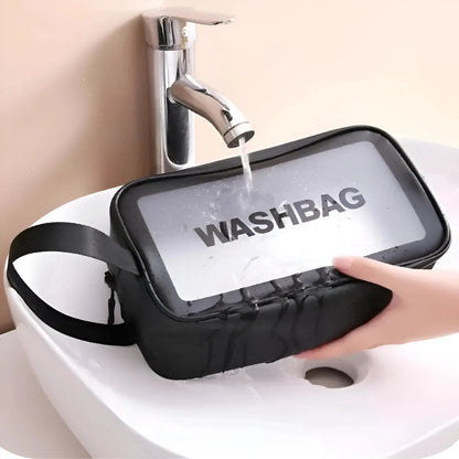 Waterproof Transparent Cosmetic Bag with Handle
