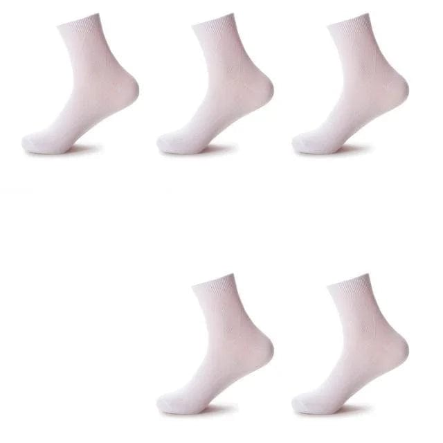 Weiß 5er-Pack Herrensocken