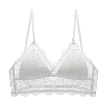 Weiß Bralette-BH mit tiefem Rückenausschnitt