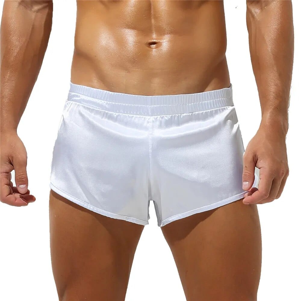 Weiß Herren-Boxershorts aus Satin