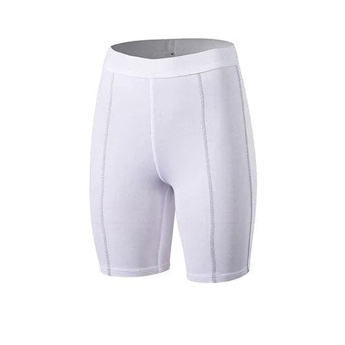 Weiß Mittellange Sportshorts