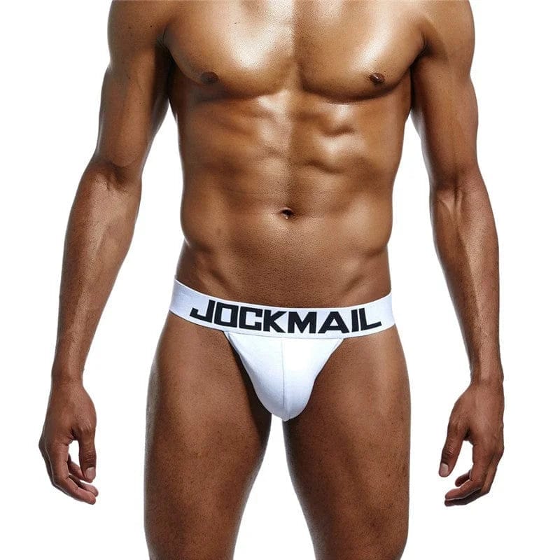 Weiß Modischer Herren-Jockmail-Slip