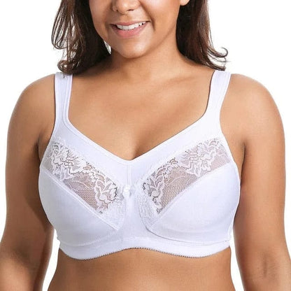 Weiß Plus-Size-BH mit Spitze