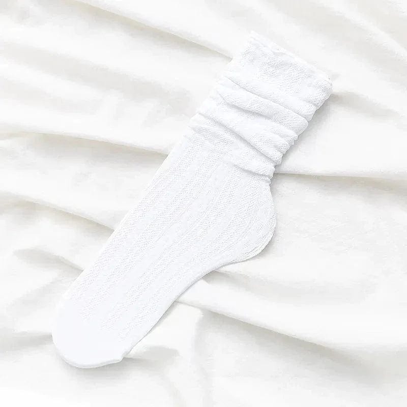 Weiß Socken mit Spitze