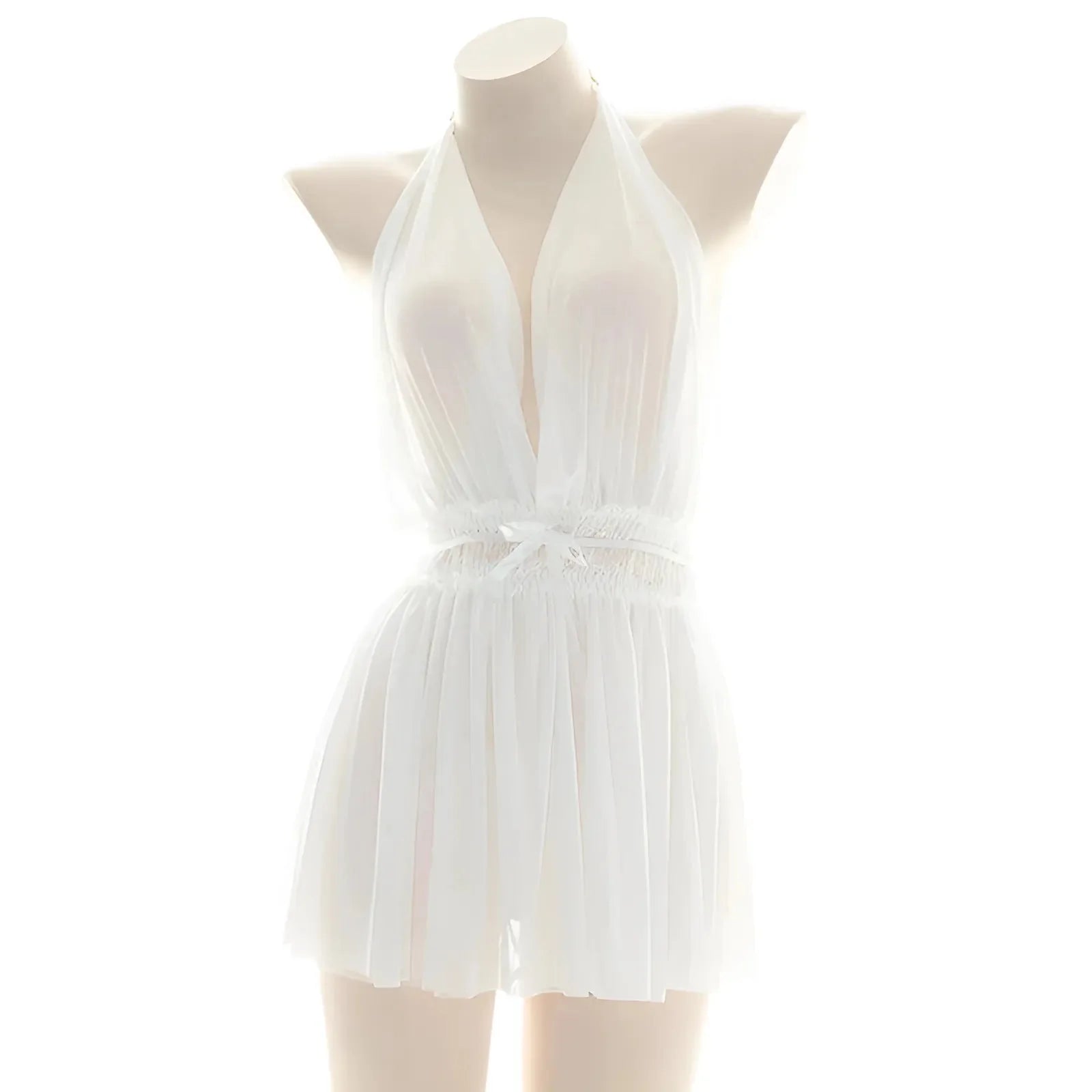 White Bridal Mesh Shirt
