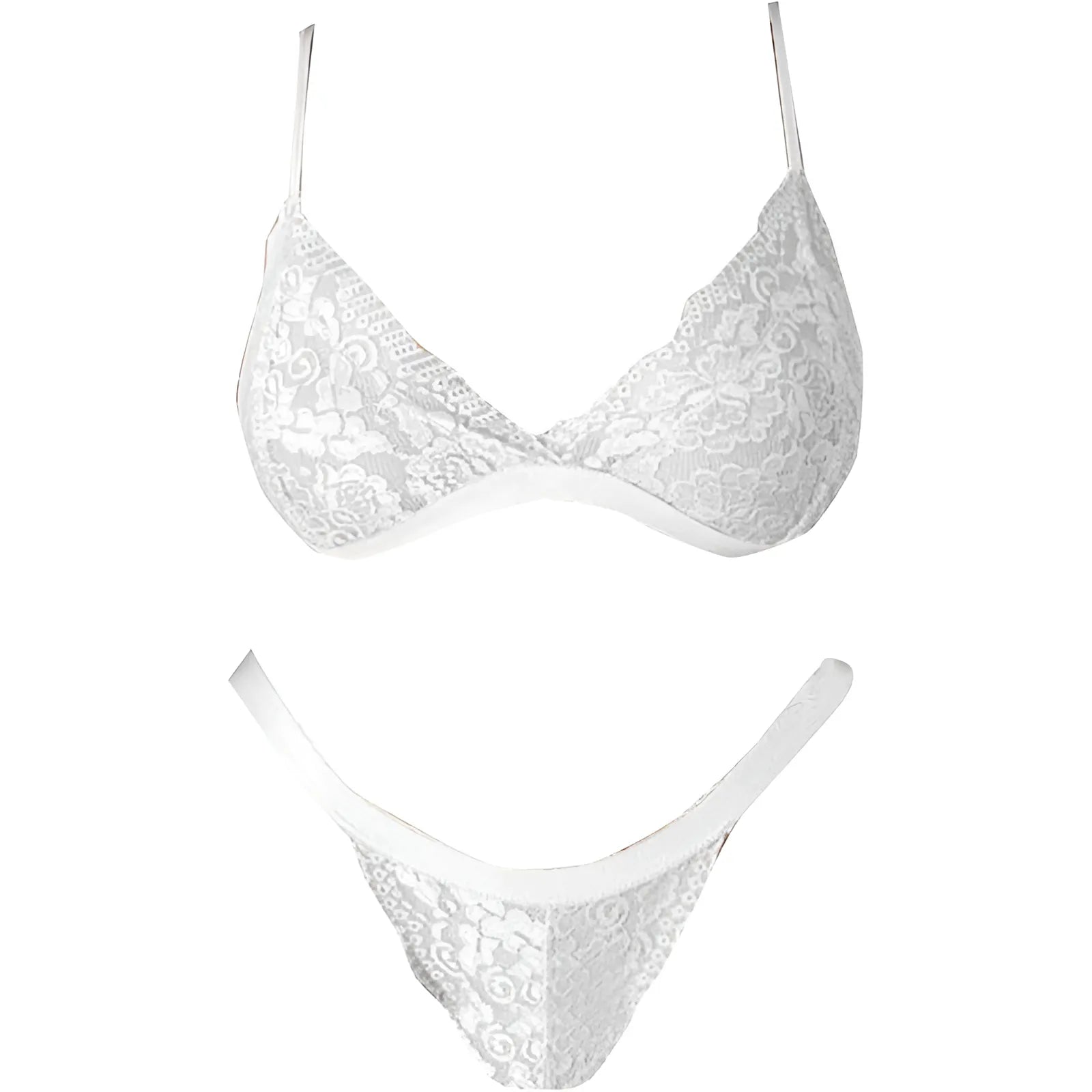 White Classic Lace Lingerie Set