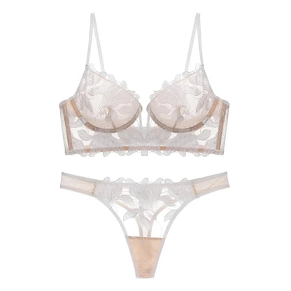 White Floral Lace Lingerie Set