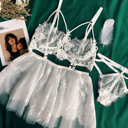 White Lace Lingerie Set