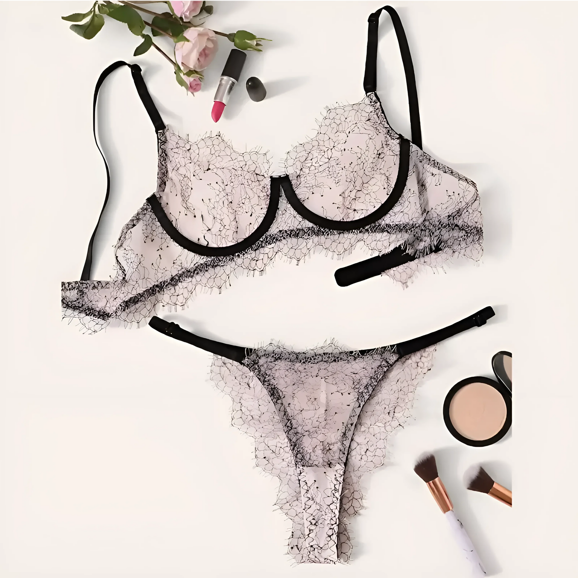 White Lace Lingerie Set