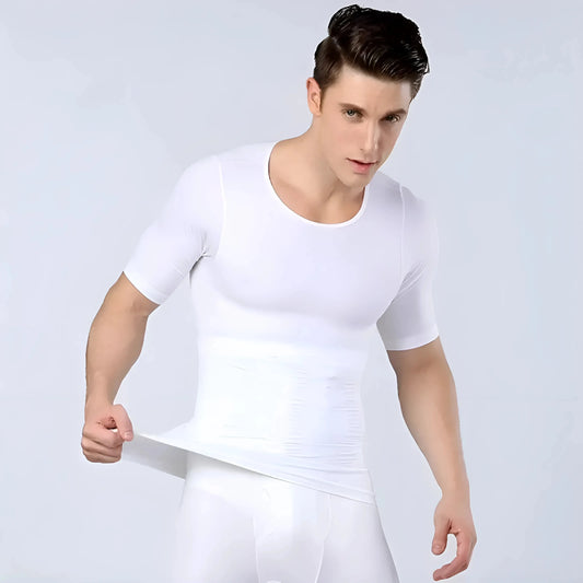 White Men's Slimming T-Shirt