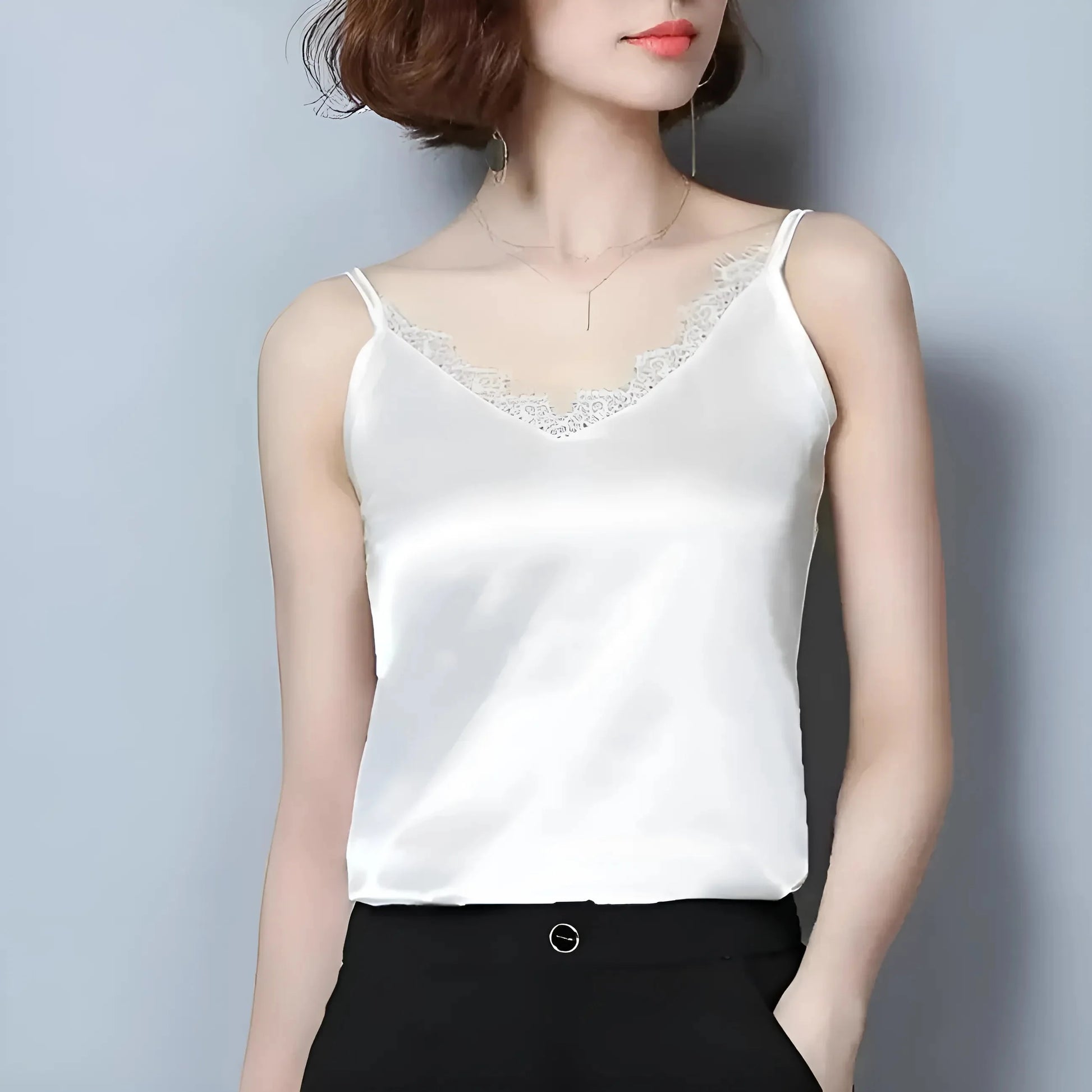 White Women's Satin Camisole