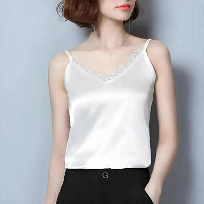 White Women's Satin Camisole