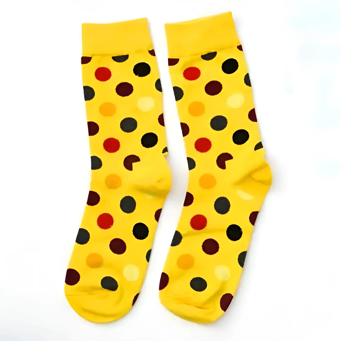 Yellow Men's Polka Dot Socks