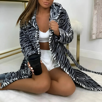 Zebra Print Robe