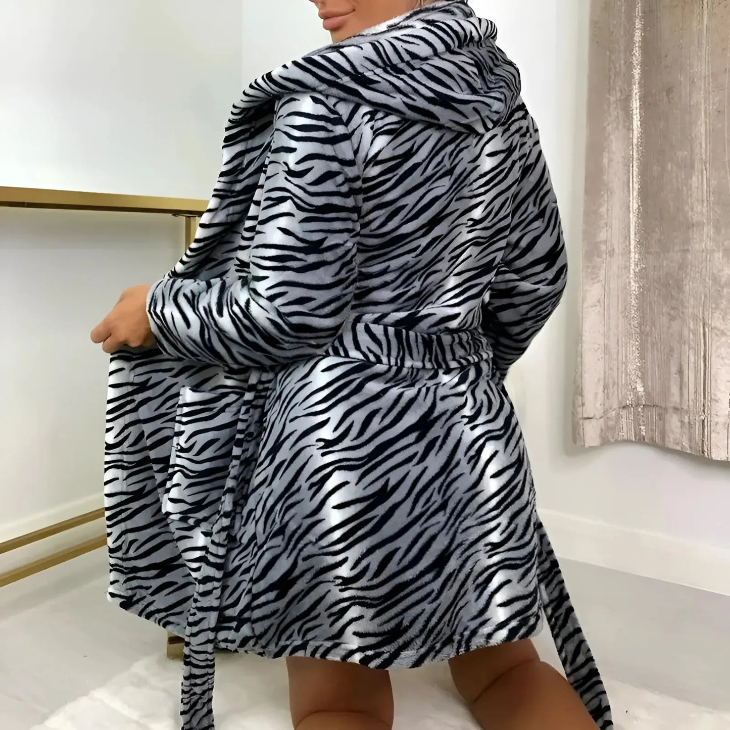 Zebra Print Robe